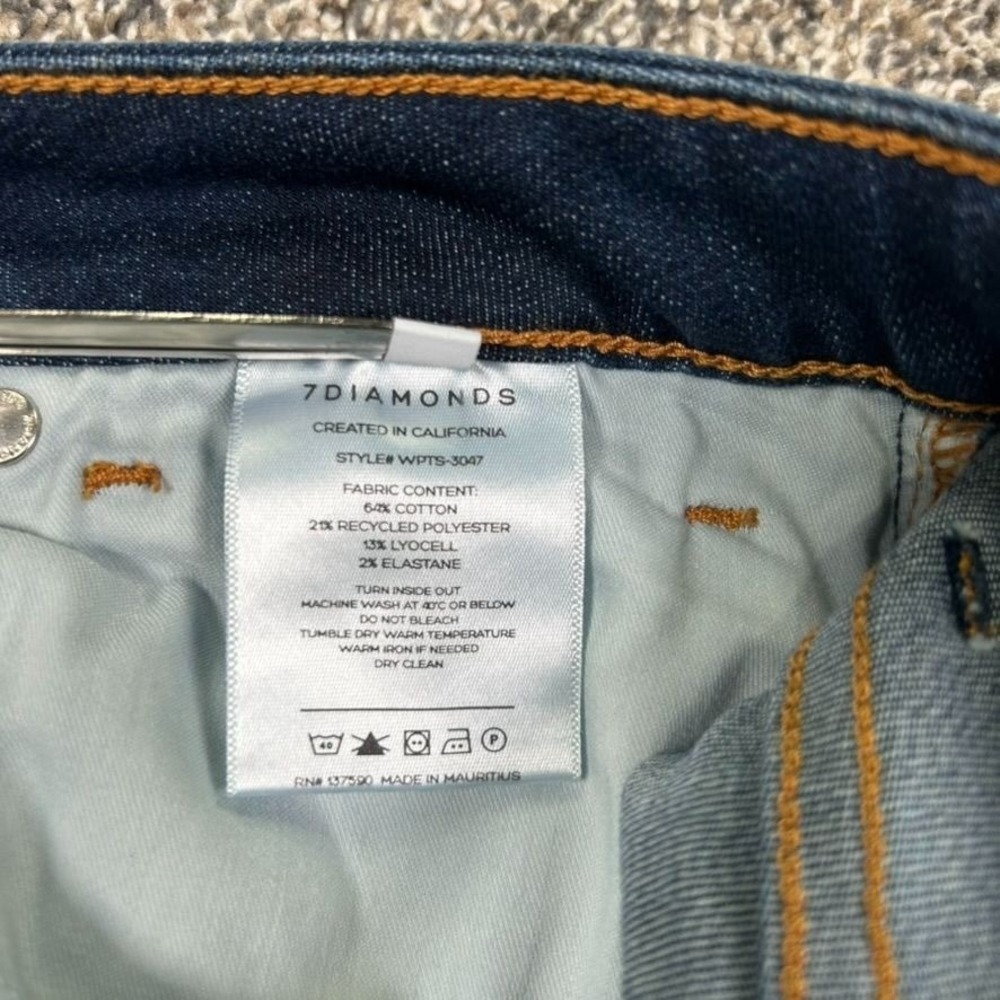 NEW 7Diamonds Coco Mid-Rise Capri Jeans Womens 26 Blue Denim Stretch Casual - Picture 8 of 14